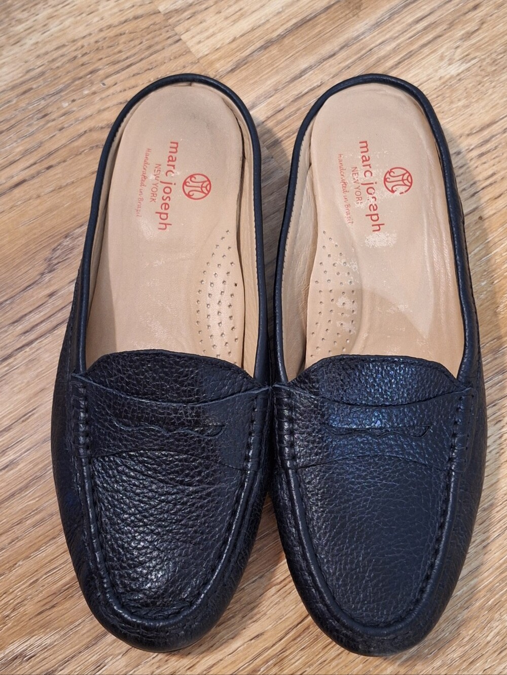 Marc Joseph New York Black Pebbled Leather Union Mule - 8.5 - Picture 2 of 13